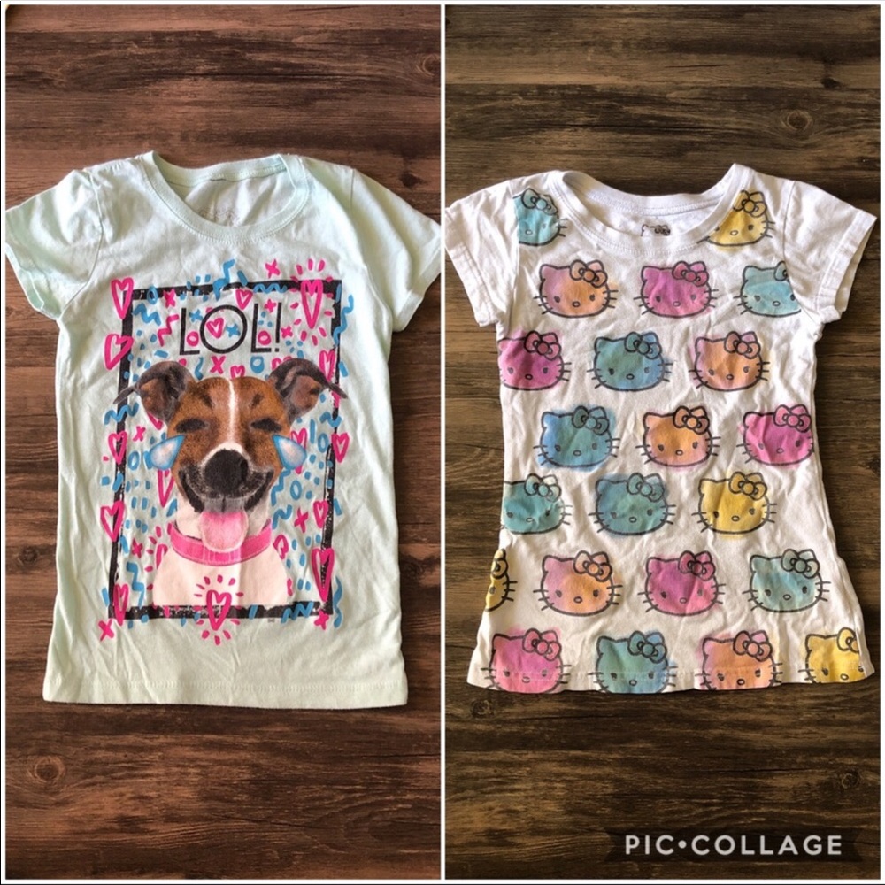 Girl’s Set of 2 Graphic Tees size 7/8